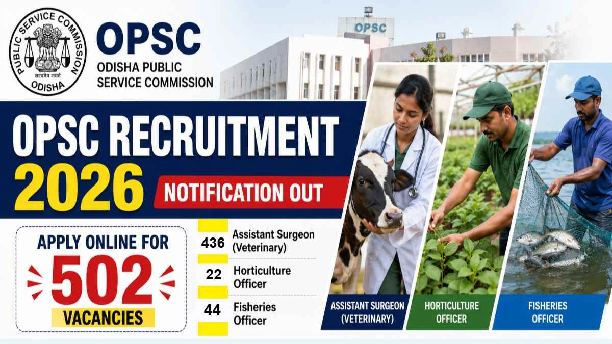 OPSC Recruitment 2026: Apply for 502 Government Posts