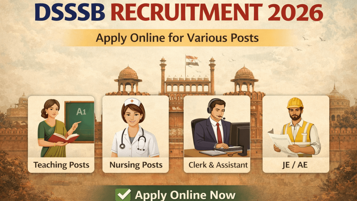 DSSSB Reopens Applications for 606 ASO Vacancies 2026