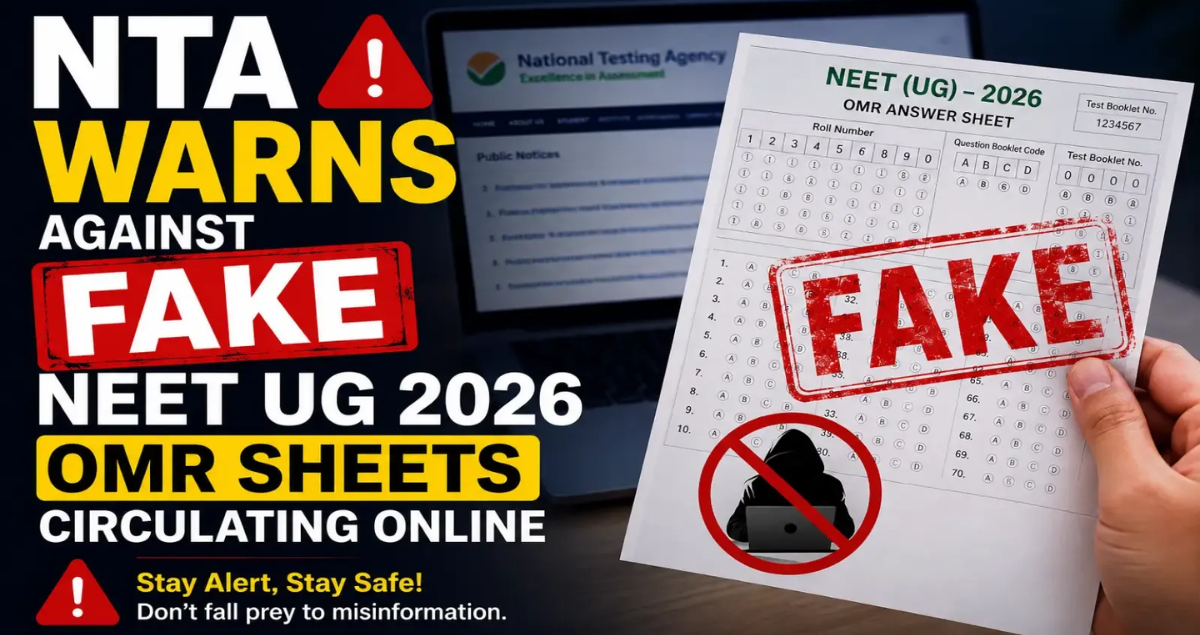 NTA Warns Against Fake NEET UG OMR Sheets and AI Misuse