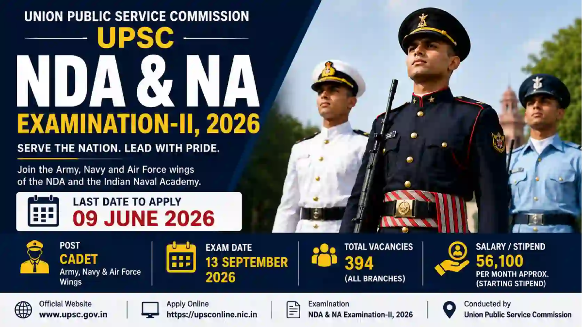UPSC NDA & NA II Exam 2026 Schedule: Dates & Timings