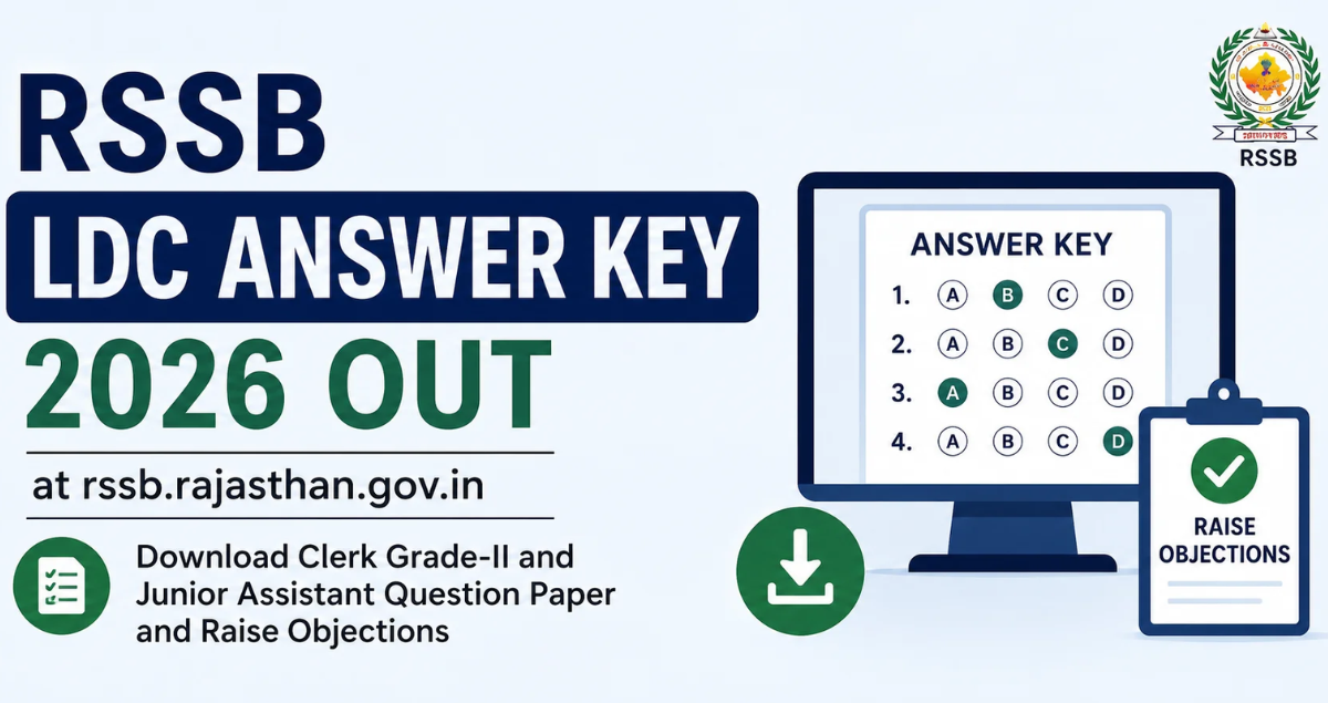 Rajasthan LDC Answer Key 2026 Released: Download Now