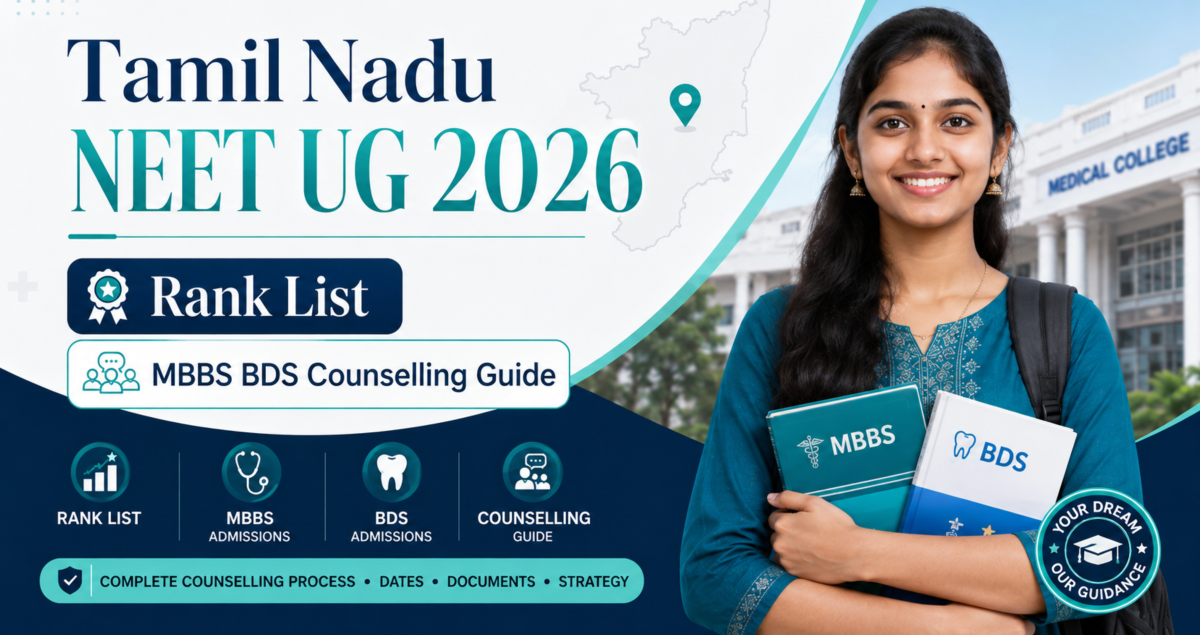 TN NEET UG 2026 Rank List Released: MBBS & BDS Counselling
